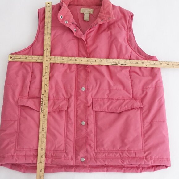 Vintage Cotton Ginny Plus Pink Gorpcore Lined Nylon Puffer Zip Up Vest Jacket S - Picture 2 of 12